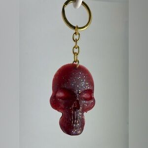 Resin skull keychain